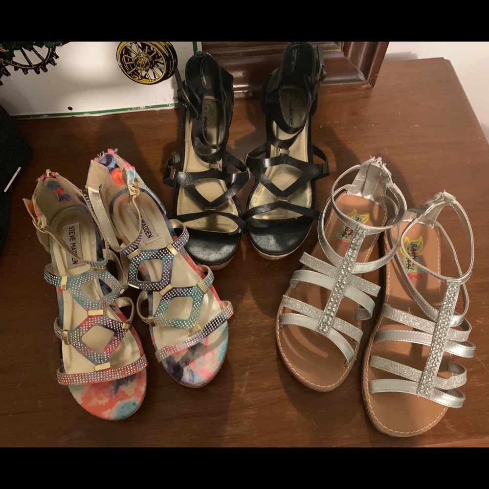 Girls wedge shoes,sandals sz 4